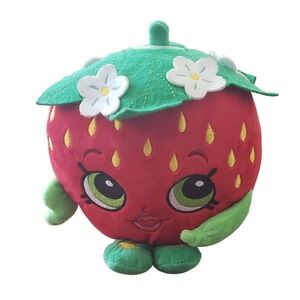 Shopkins Strawberry Kiss Red Stuffed Coin Bank 8" Super Cute w/Stopper 2013